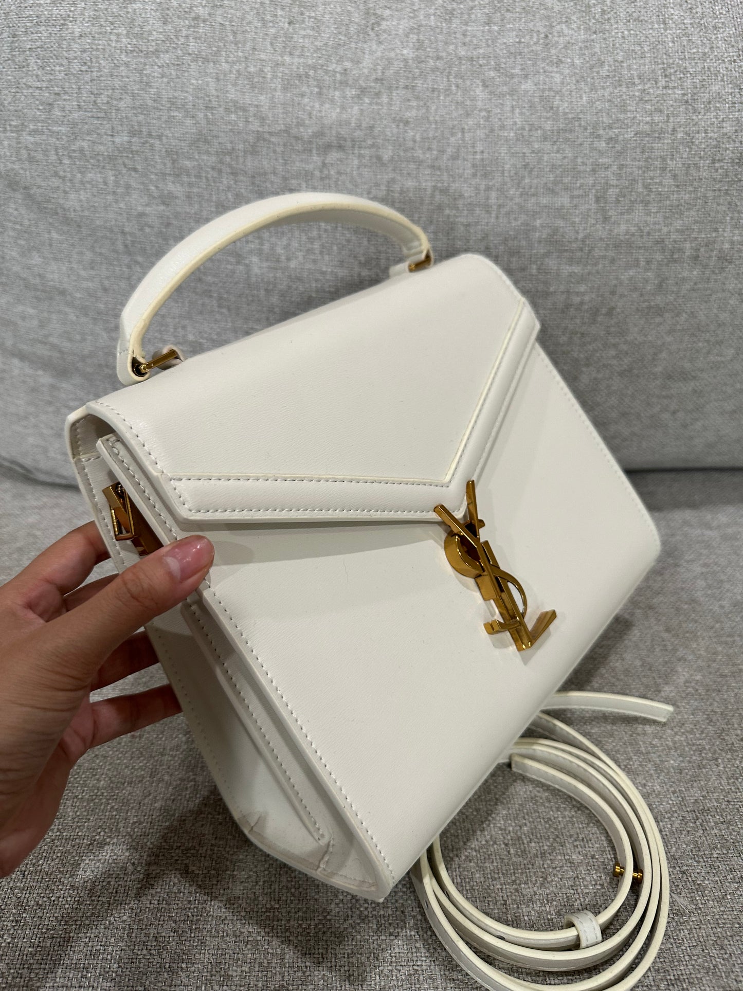 YSL white bag