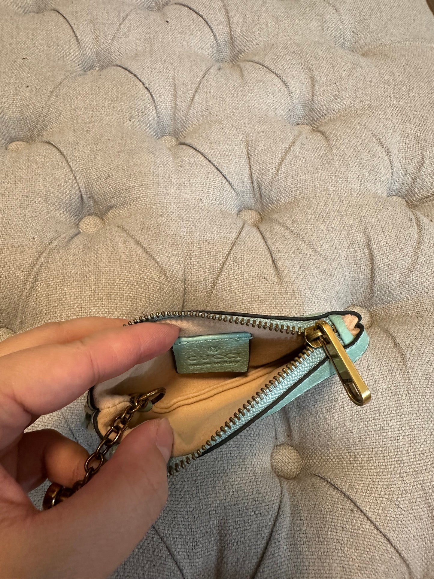 Gucci green coin wallet