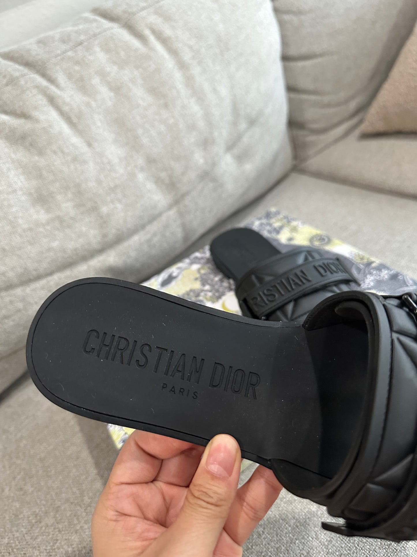 Dior black sandals EU36