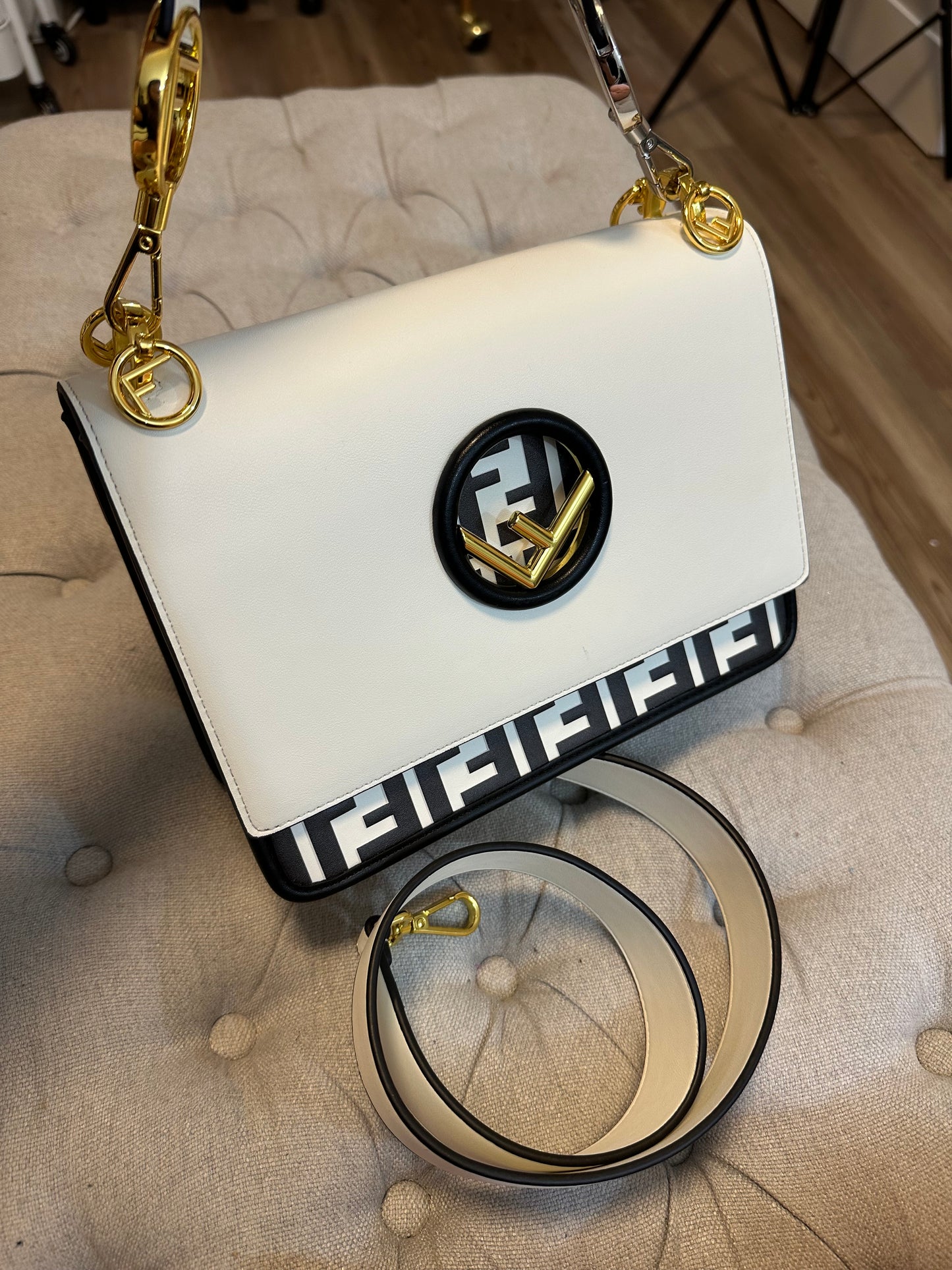 Fendi black/white bag