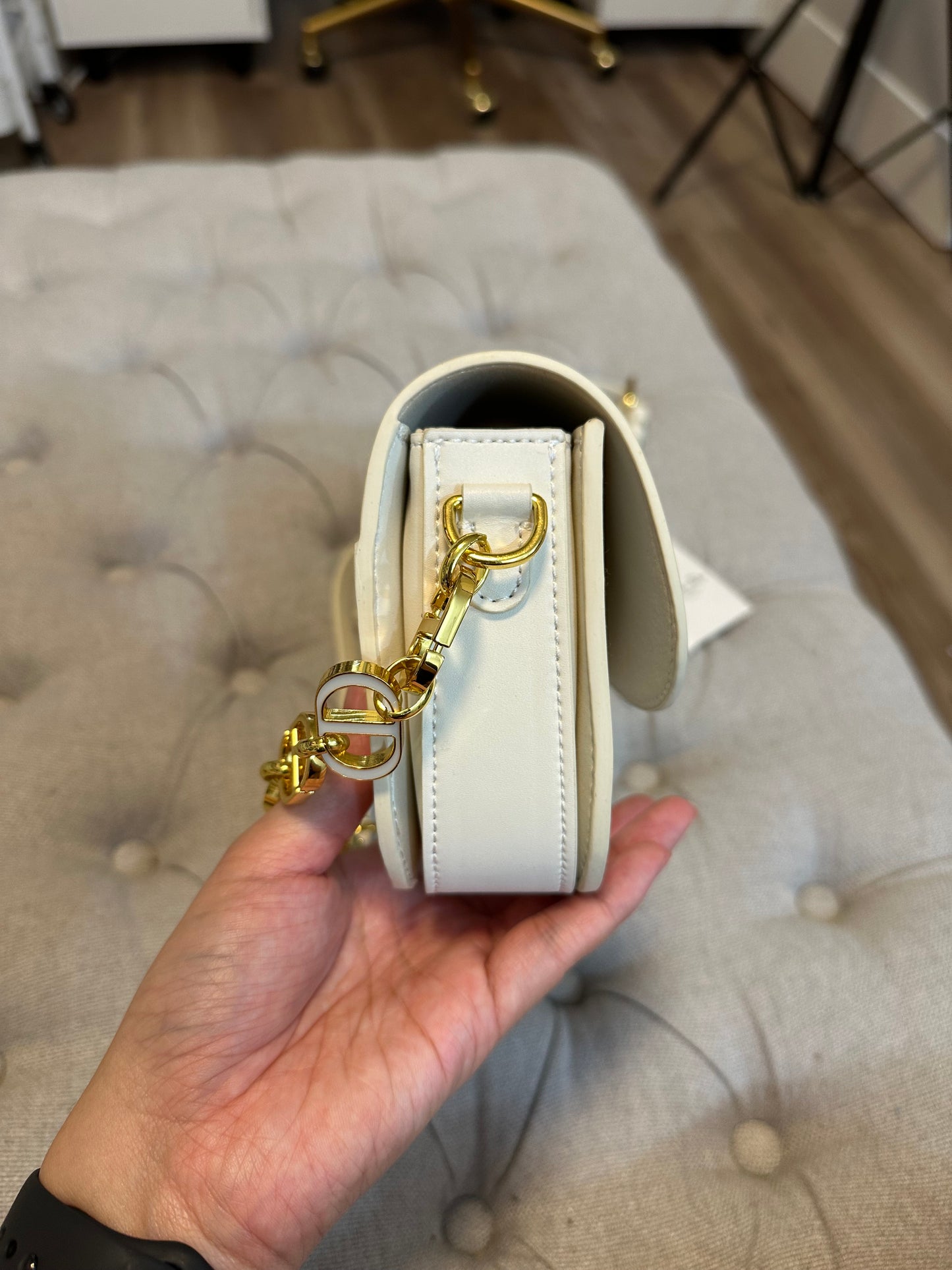 Dior white crossbody bag