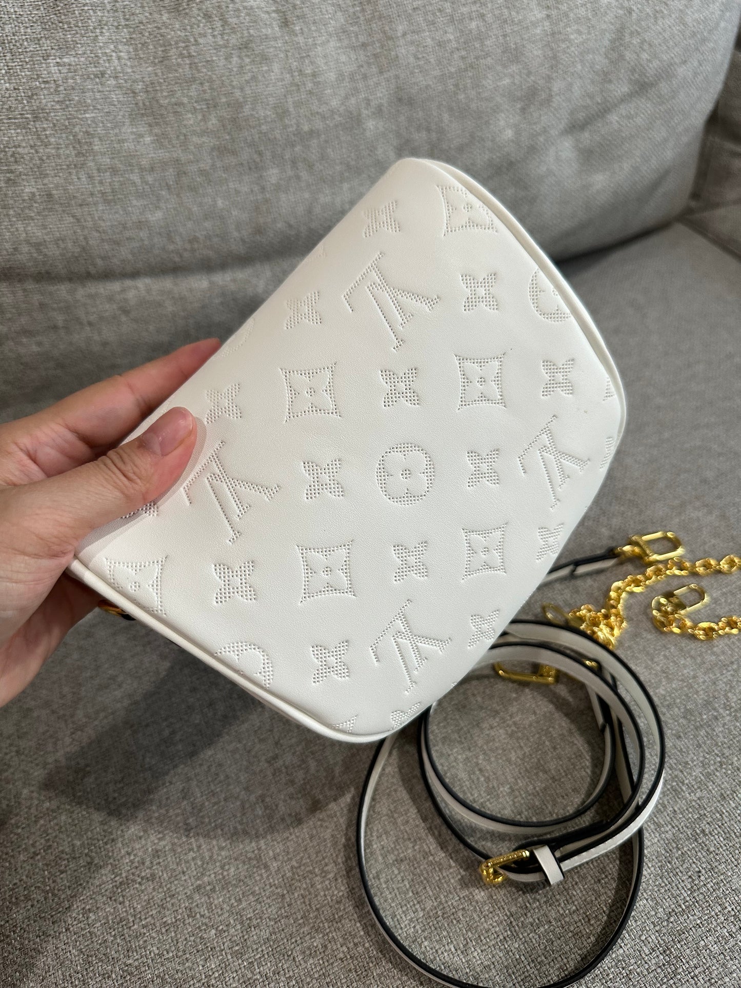 LV white bum bag