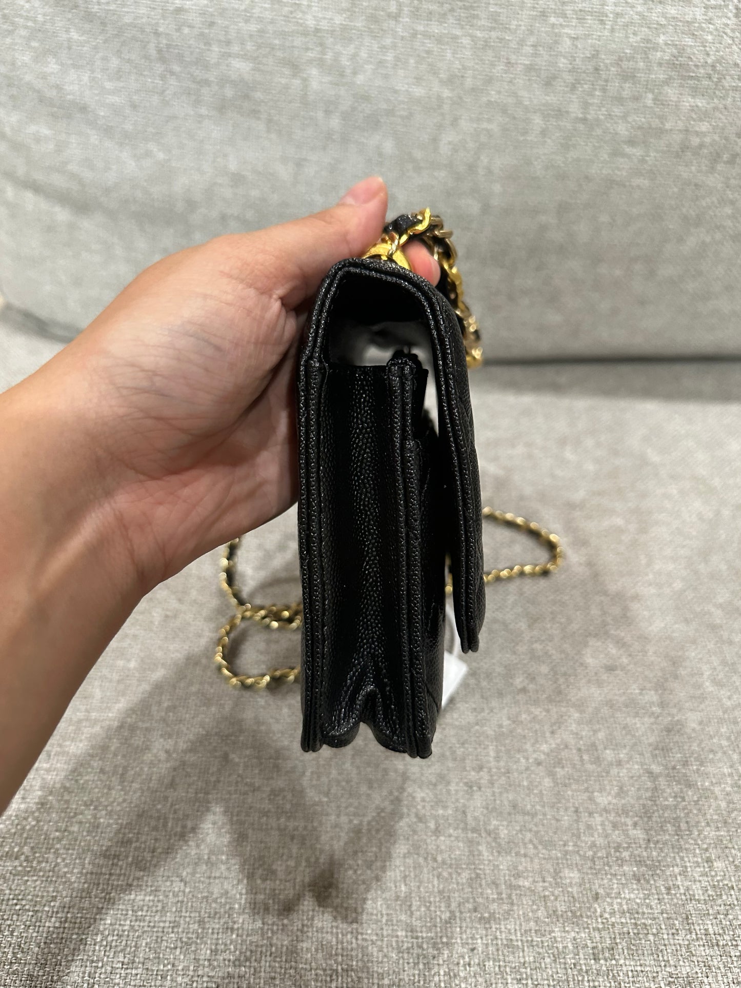 Chanel black chain bag