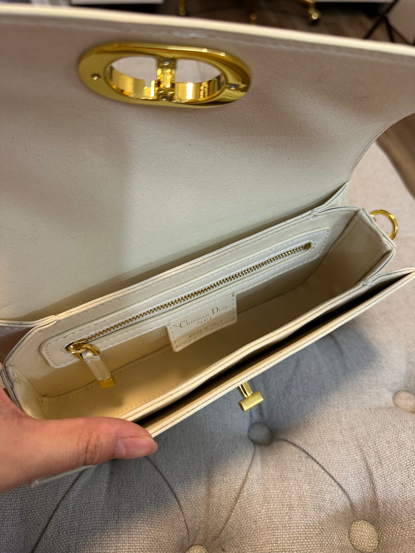 Dior white crossbody bag