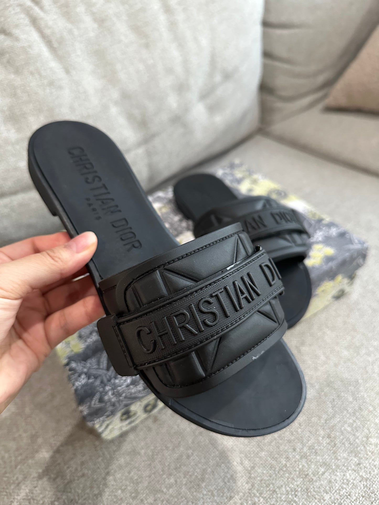 Dior black sandals EU36