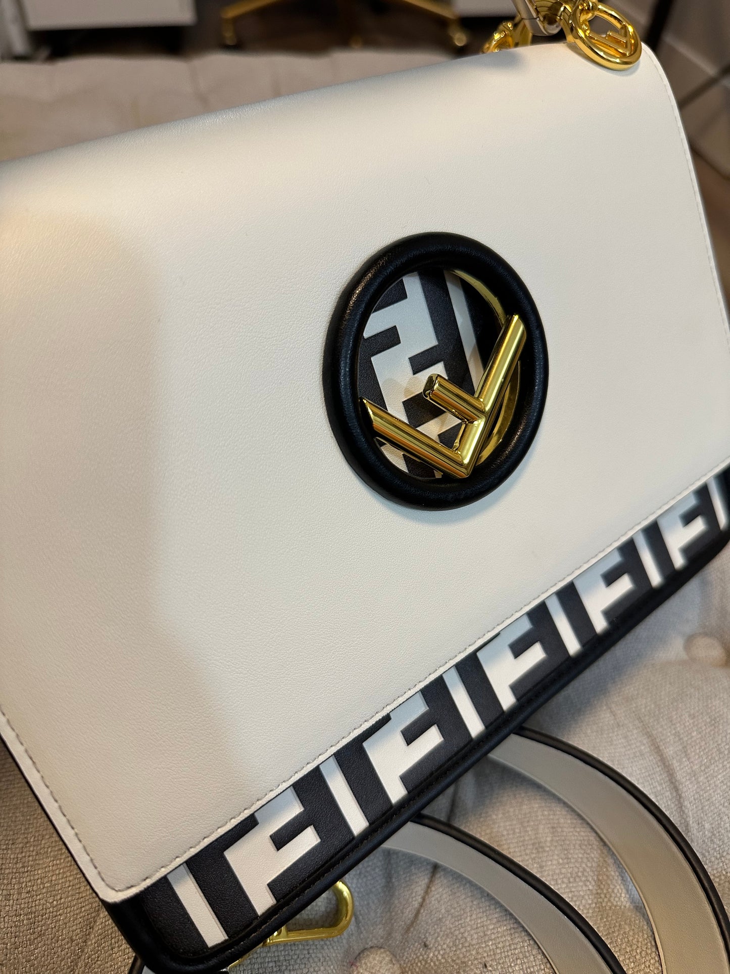 Fendi black/white bag