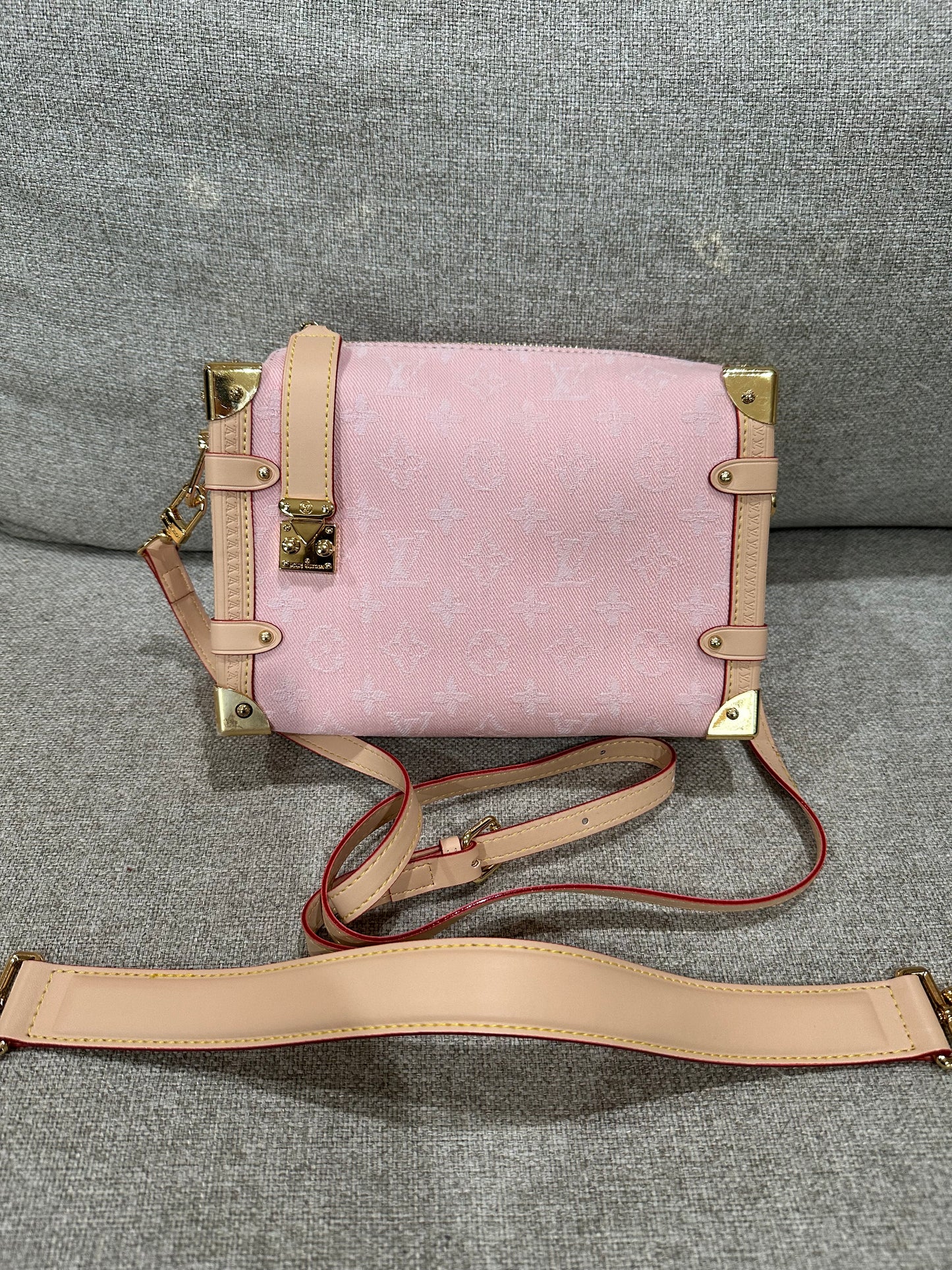 LV pink trunk case