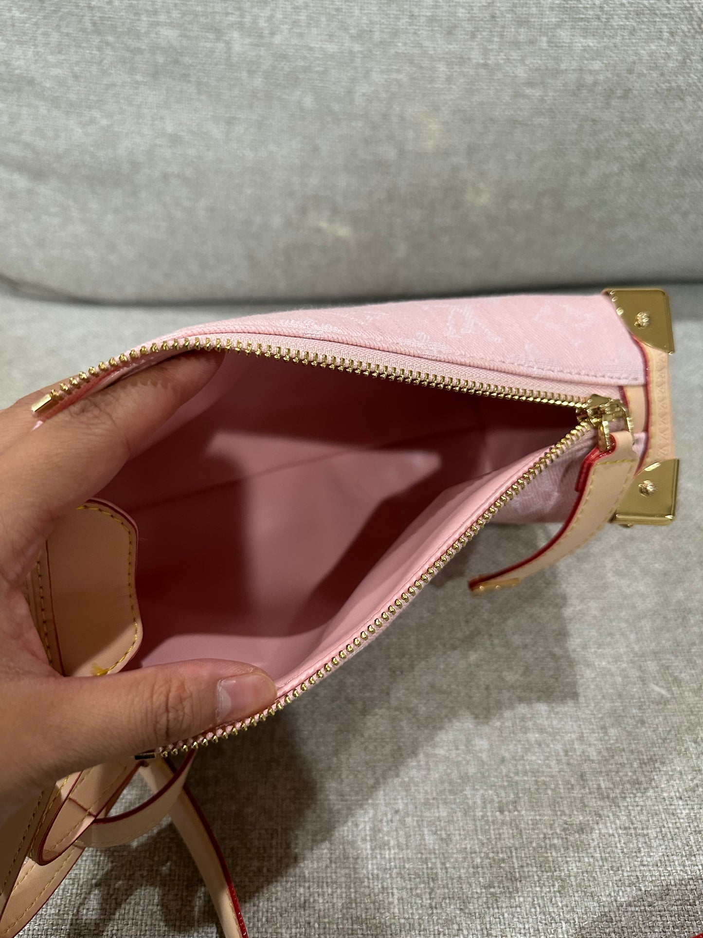 LV pink trunk case