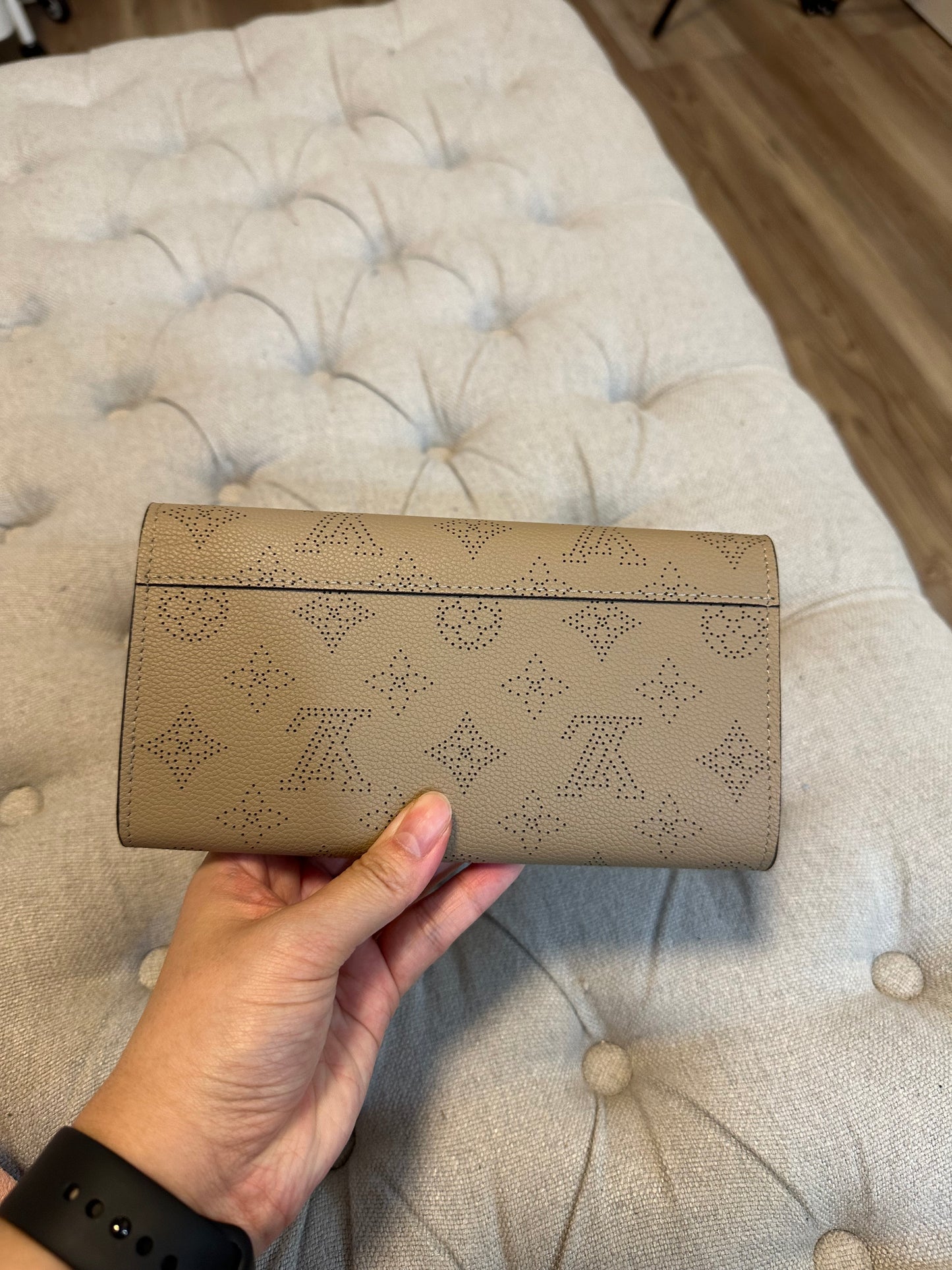 LV brown long wallet