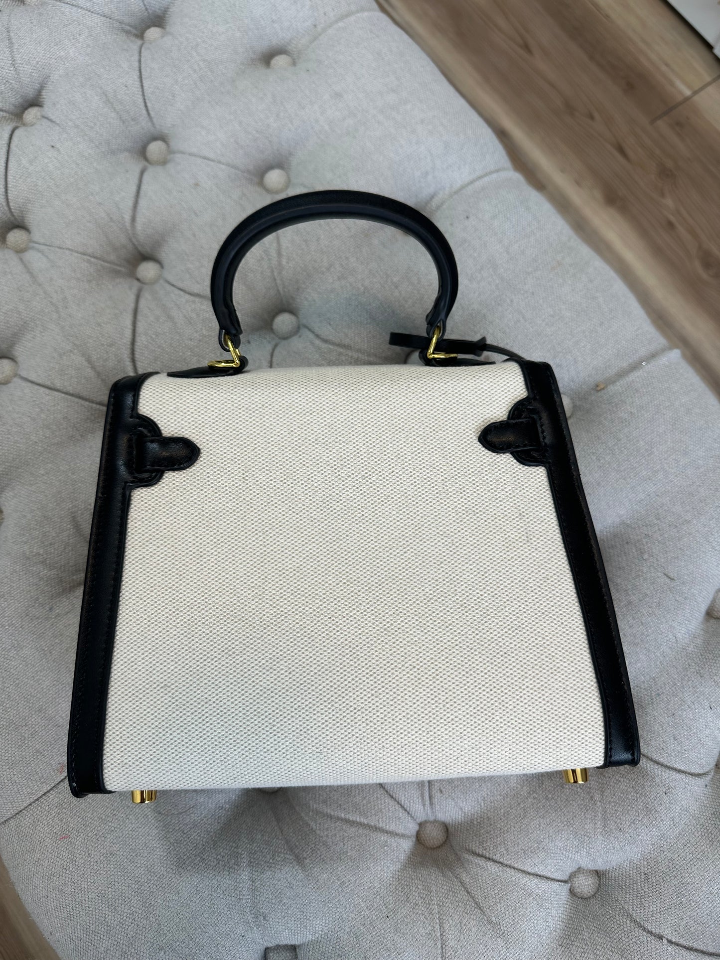 Hermes black and white bag