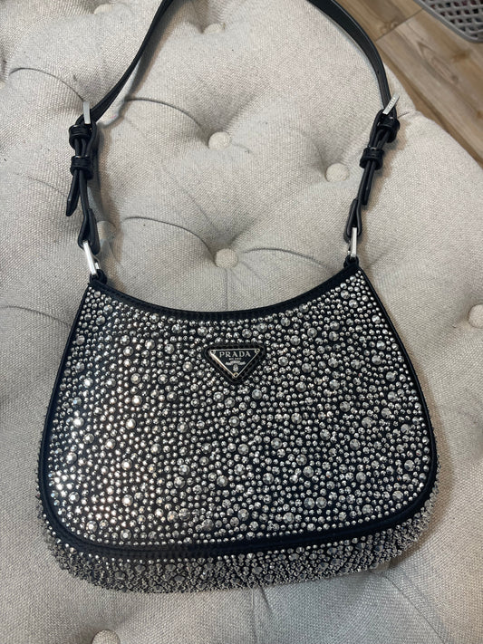 Prada black sparkly shoulder bag