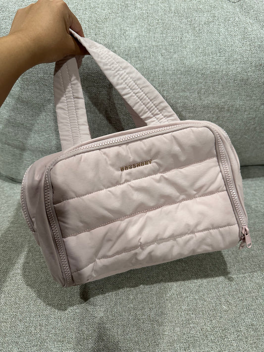 Bagsmart pink makeup bag