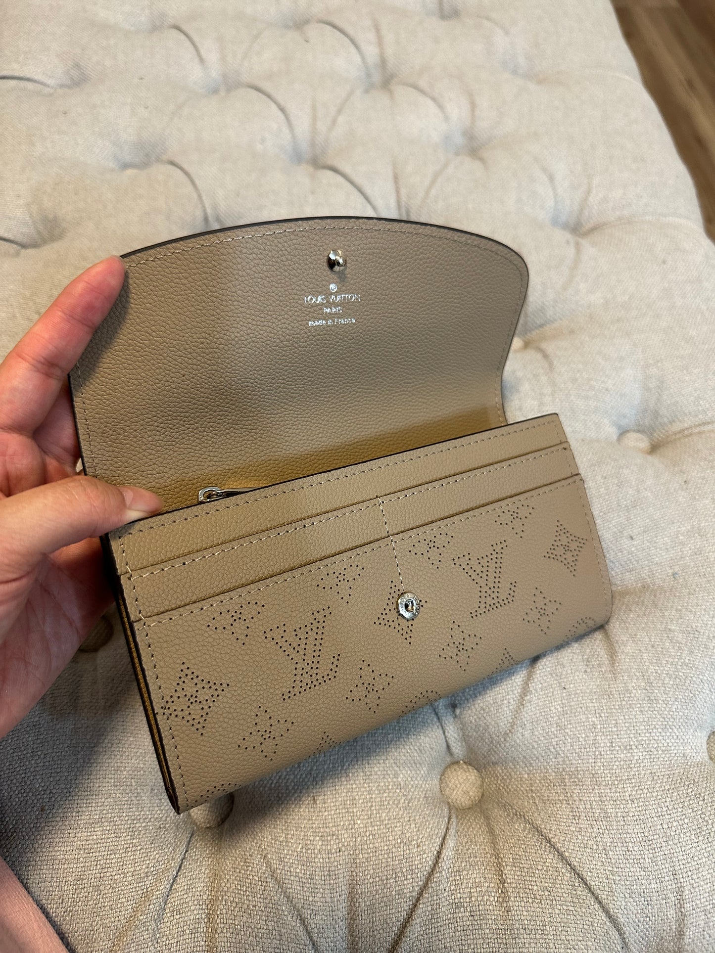 LV brown long wallet