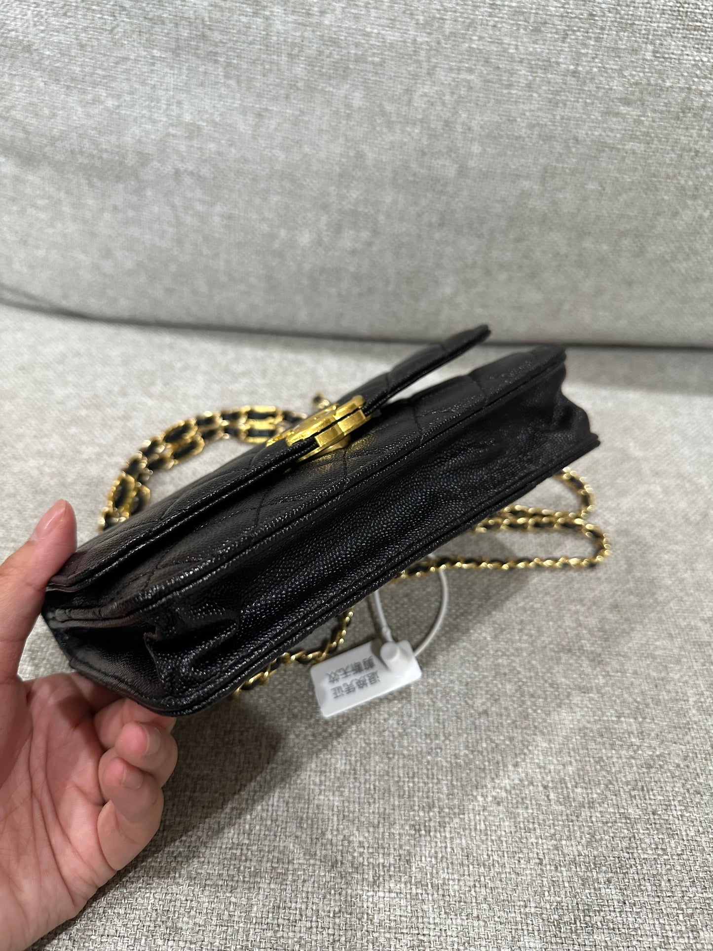 Chanel black chain bag