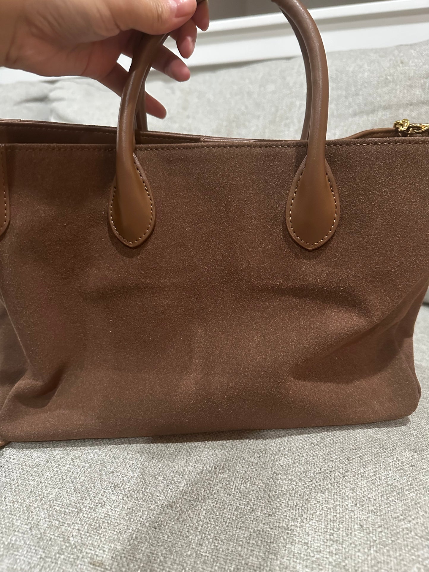 YSL brown suede bag vs
