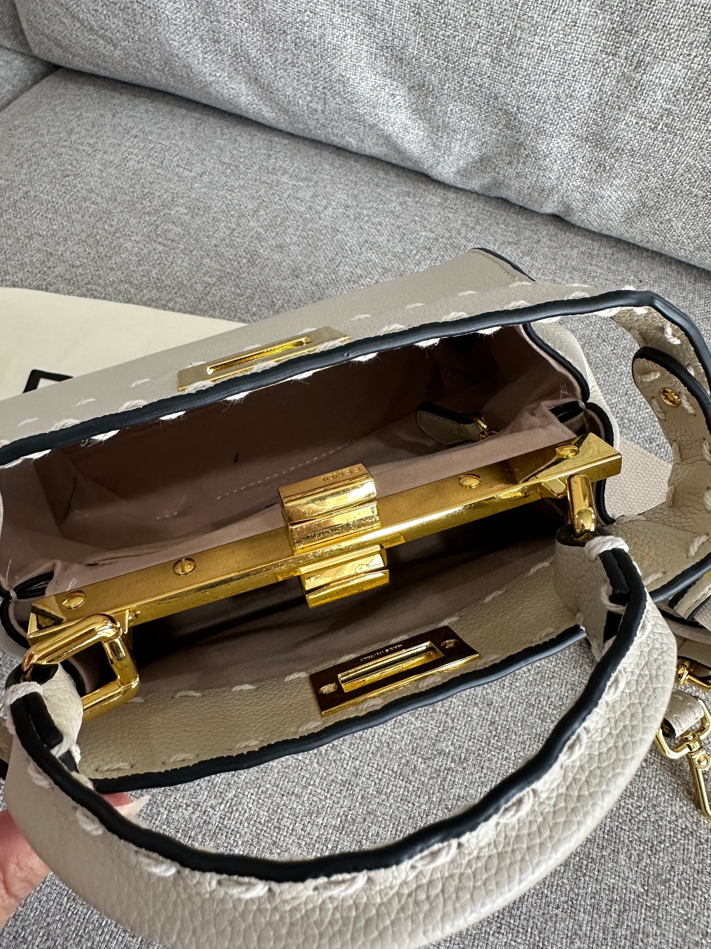 Fendi cream bag