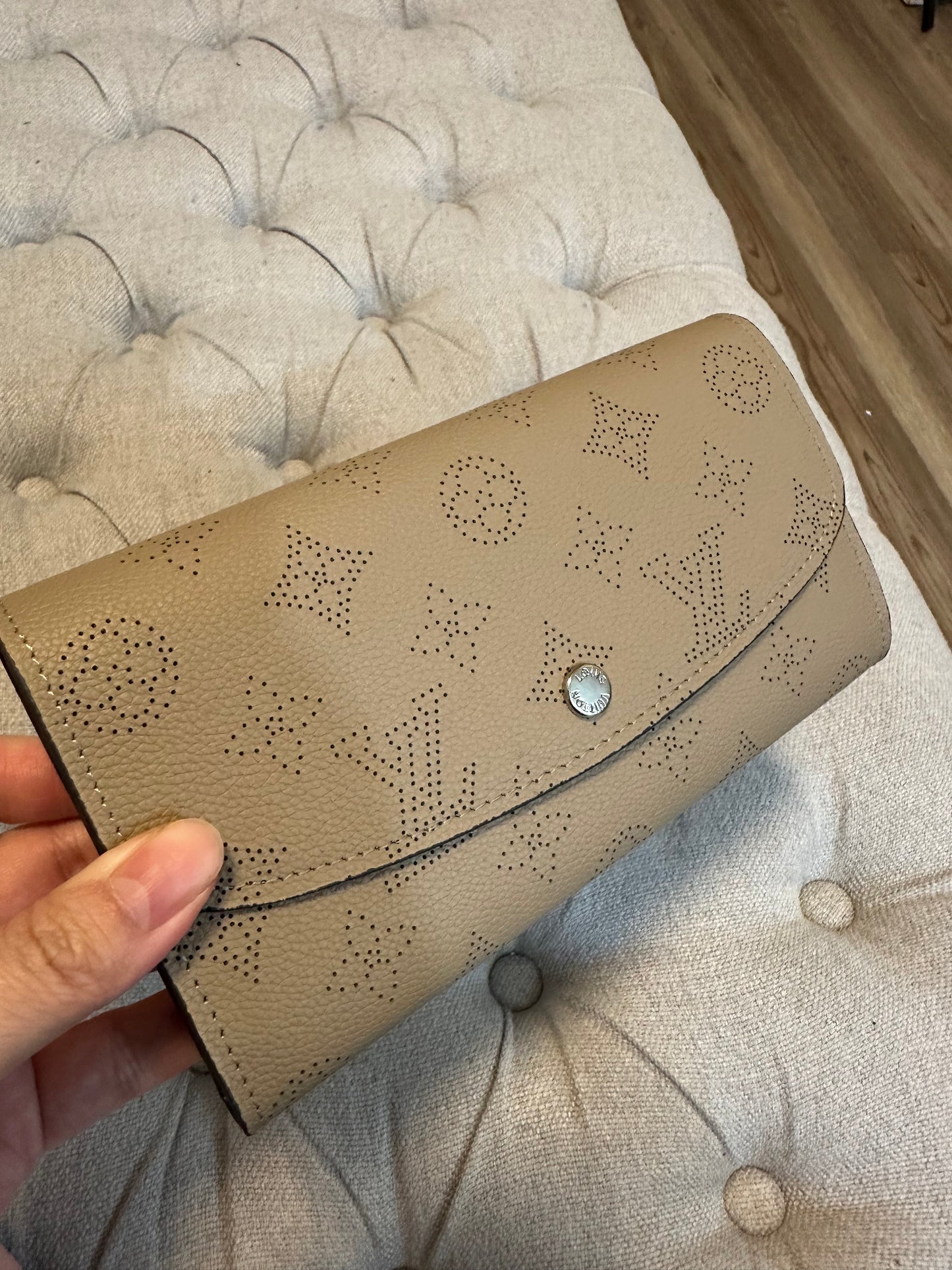 LV brown long wallet