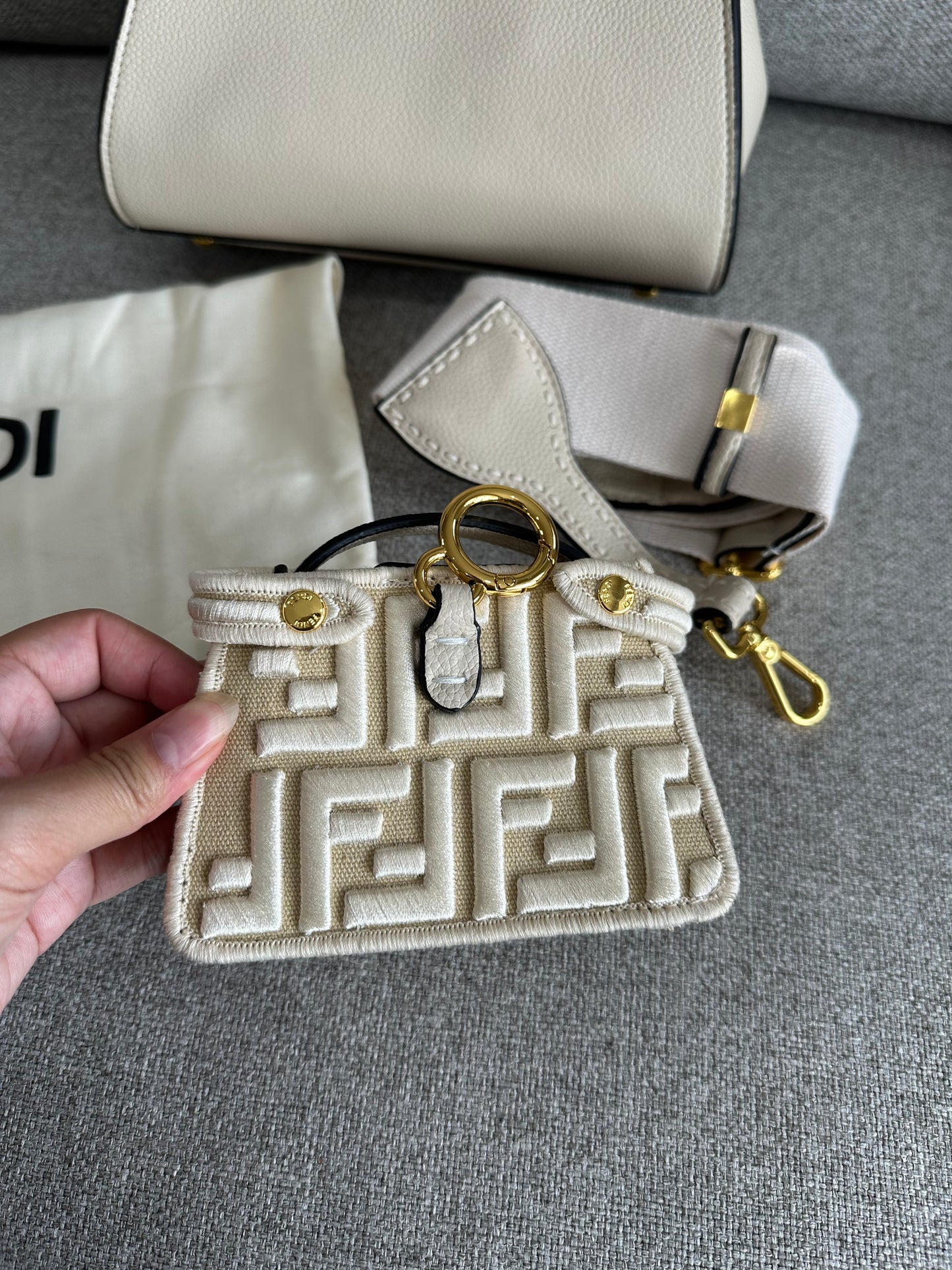 Fendi cream bag