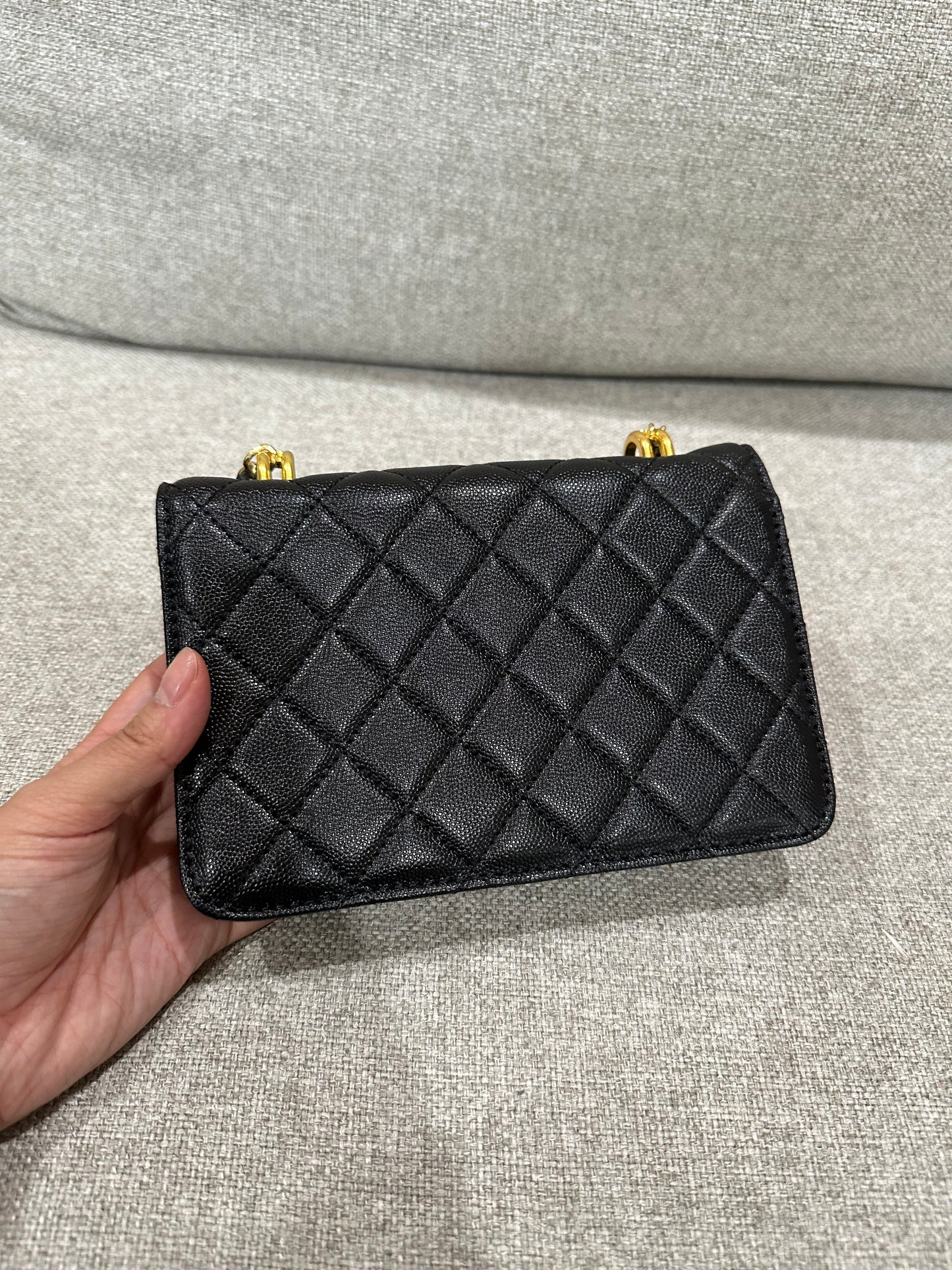 Chanel black chain bag