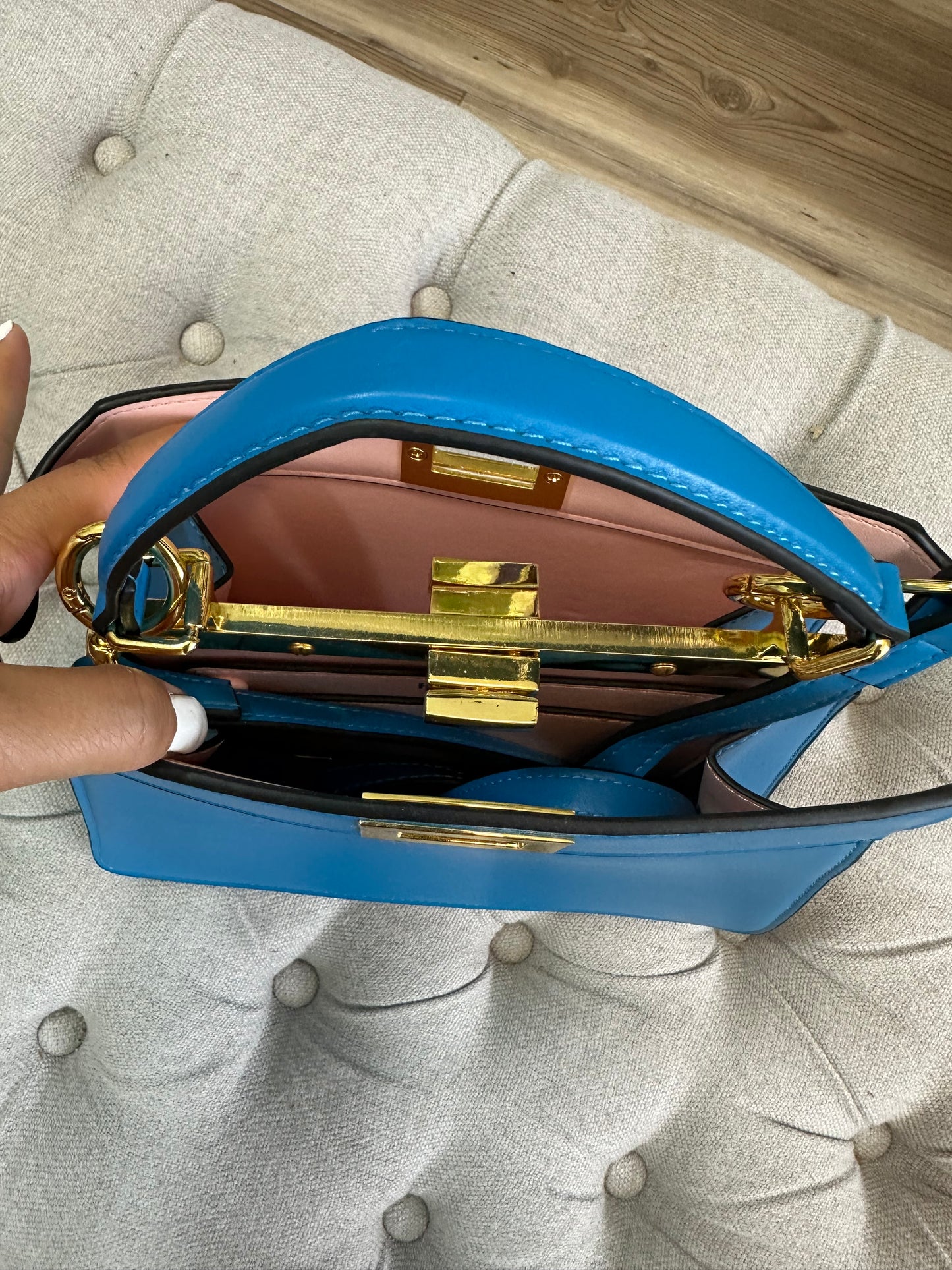 Hermes blue bag