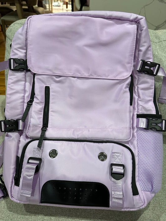 Purple travel backpack