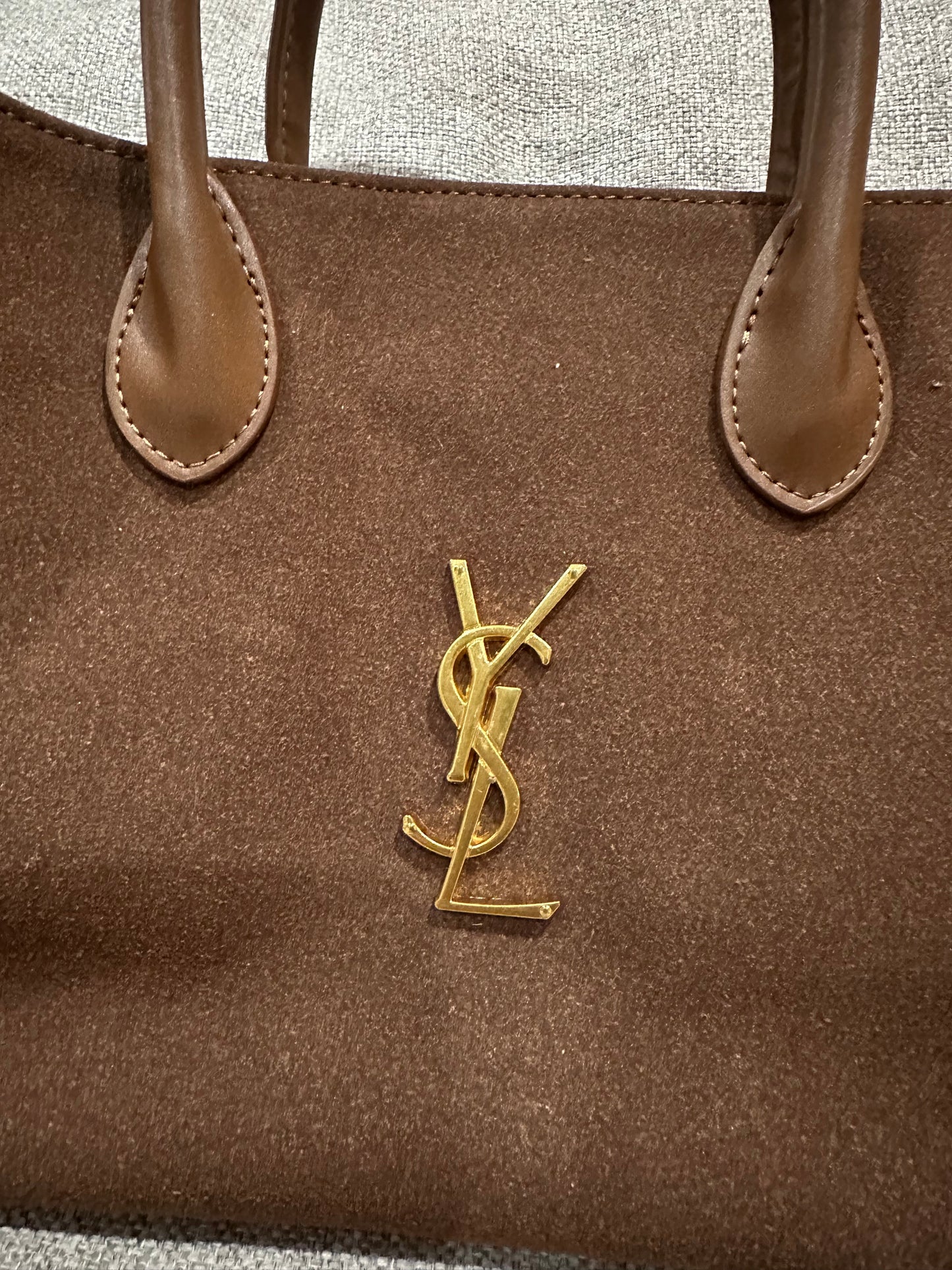 YSL brown suede bag vs