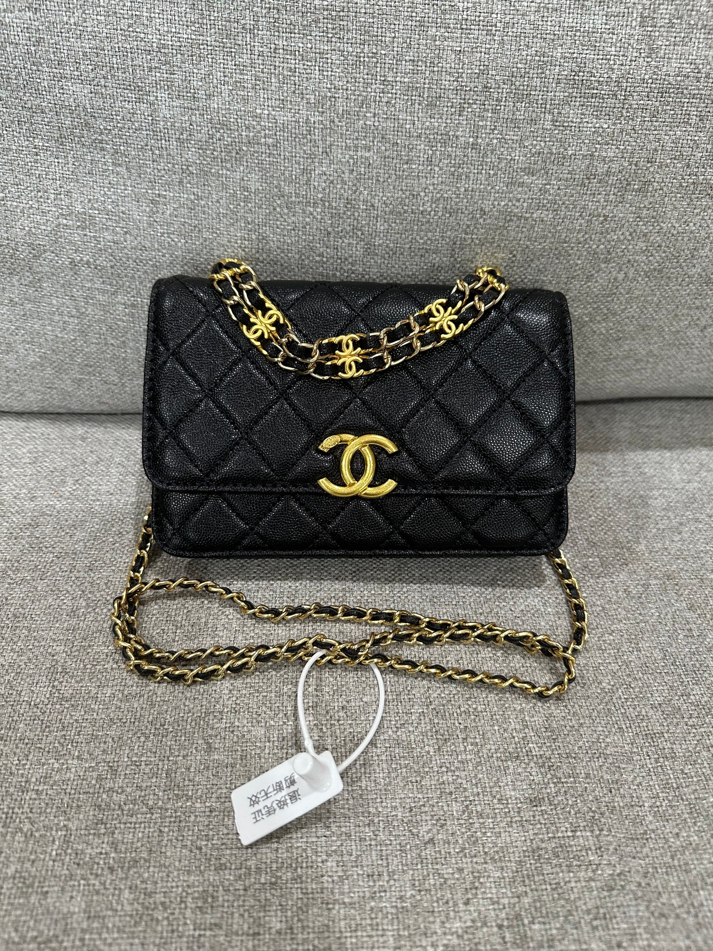 Chanel black chain bag