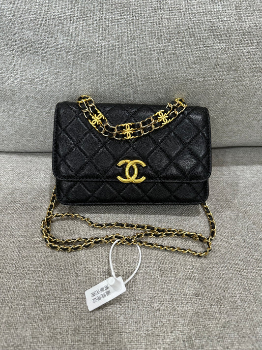 Chanel black chain bag