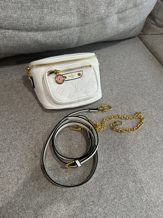 LV white bum bag