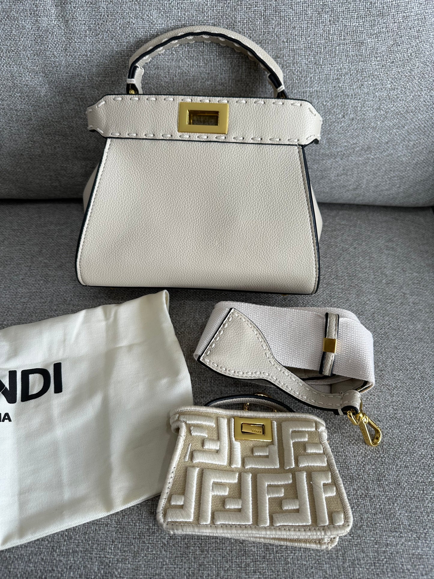 Fendi cream bag