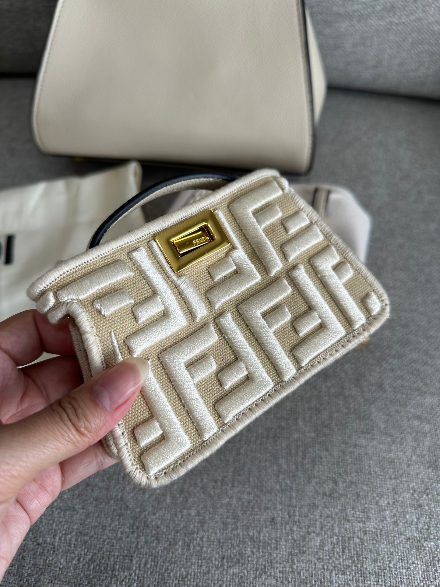 Fendi cream bag