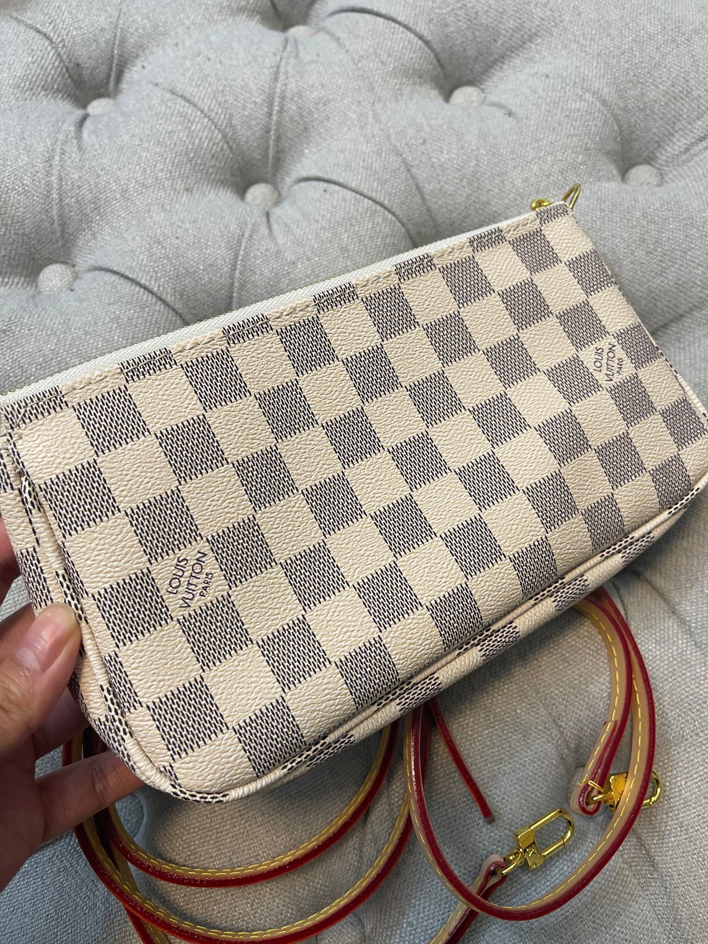 LV checkered crossbody/shoulder bag