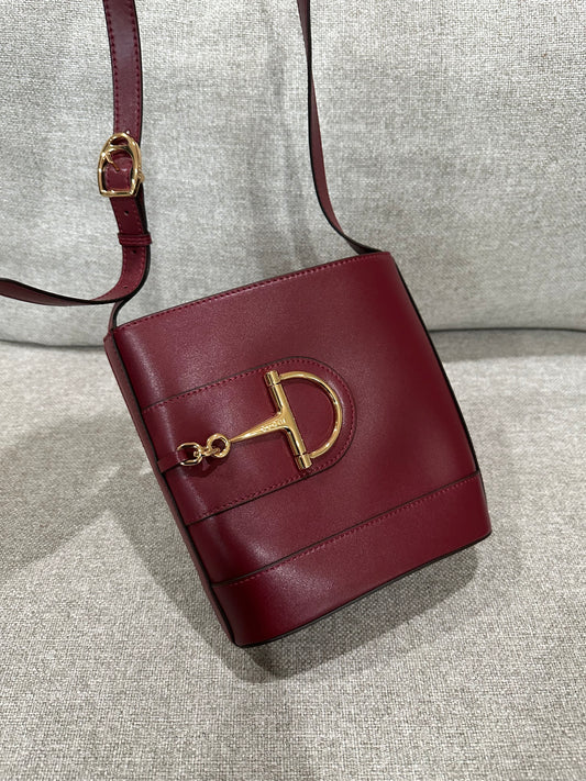 Gucci red bucket bag