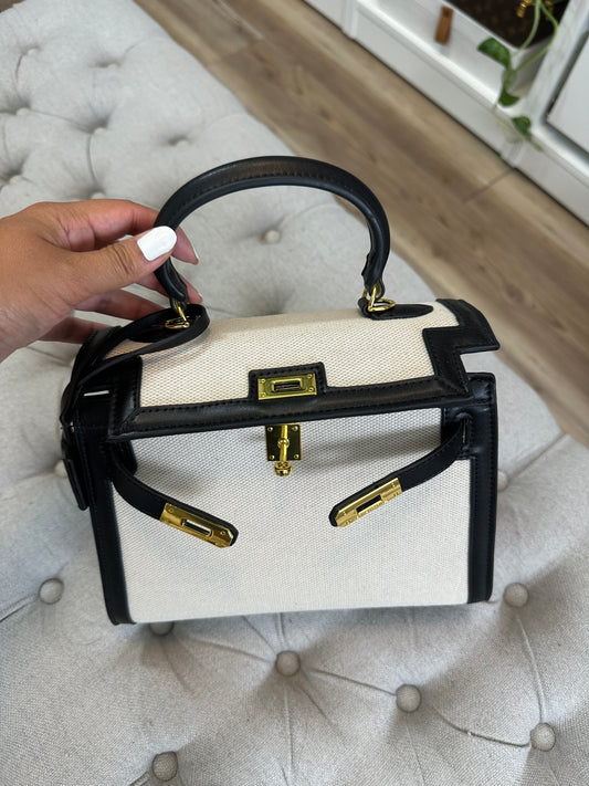 Hermes black and white bag