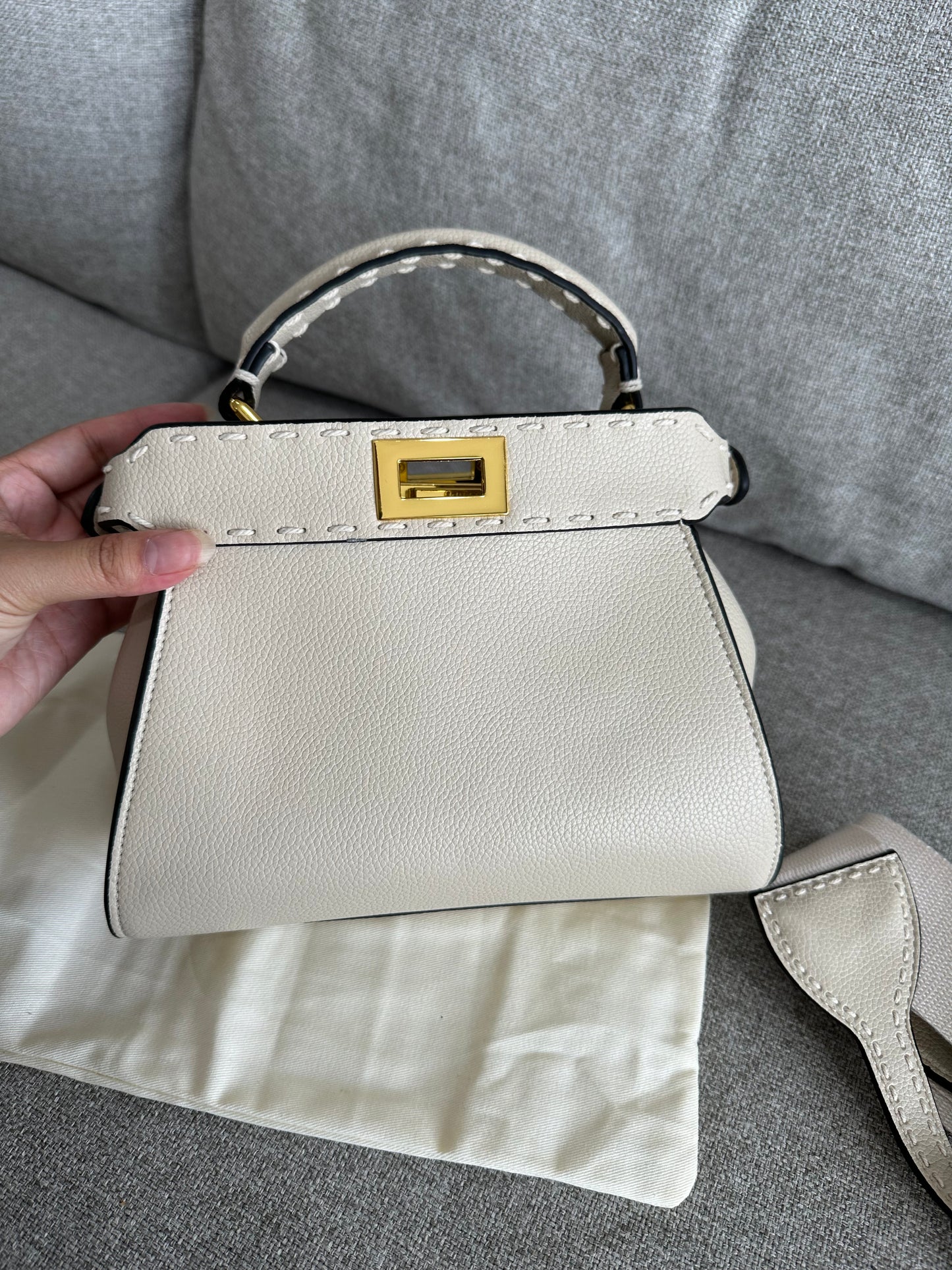 Fendi cream bag