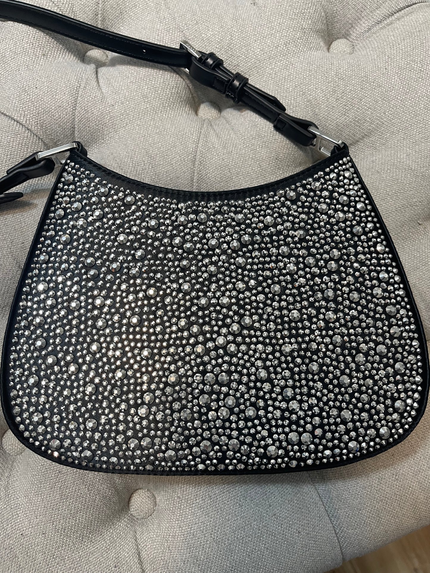 Prada black sparkly shoulder bag