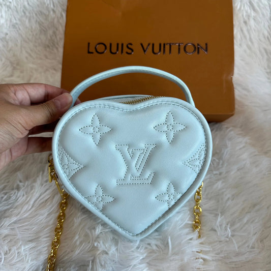 Lv heart blue bag