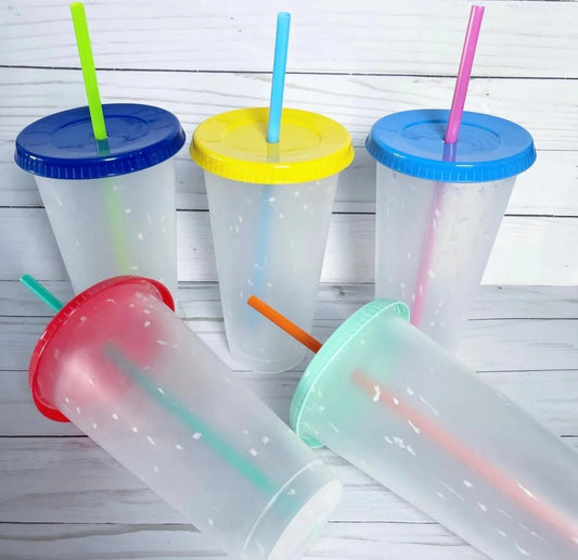 FREE 5x 24oz color changing confetti tumblers