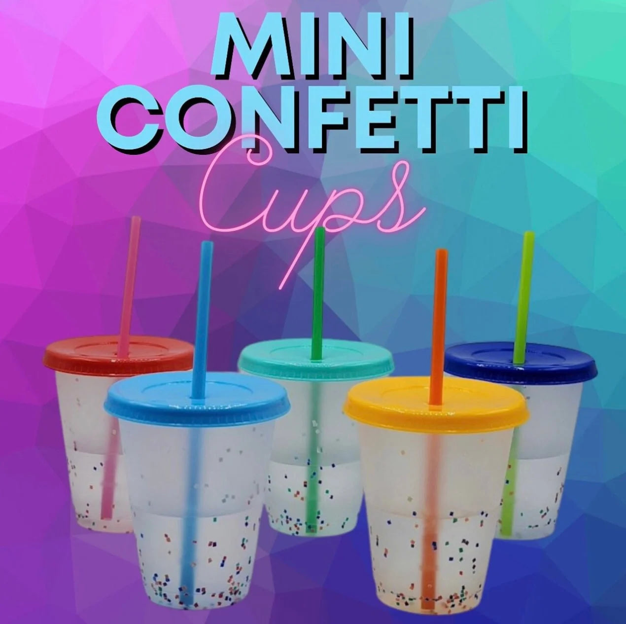 FREE 5x 16oz color changing confetti tumbler