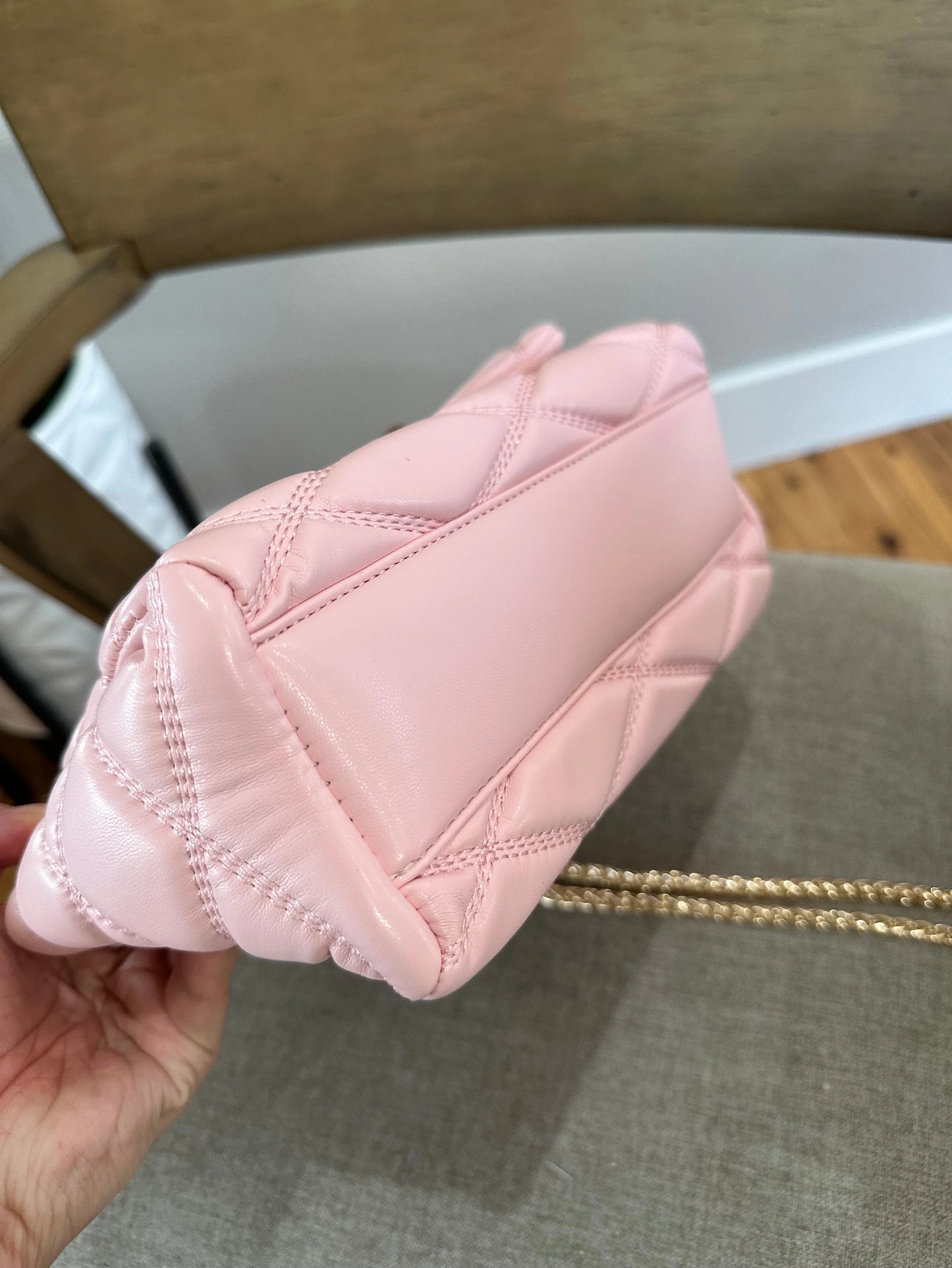 LV pink puffy twist bag