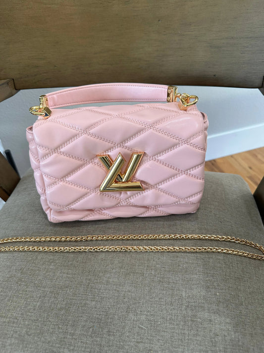 LV pink puffy twist bag