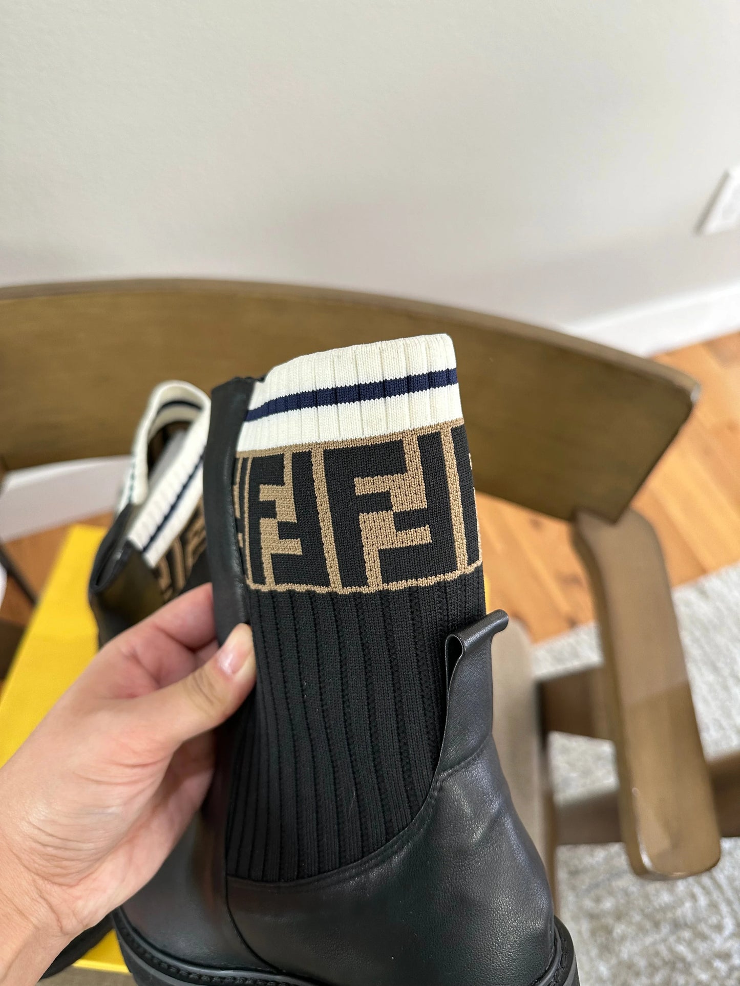 Fendi black boots U.S.6.5