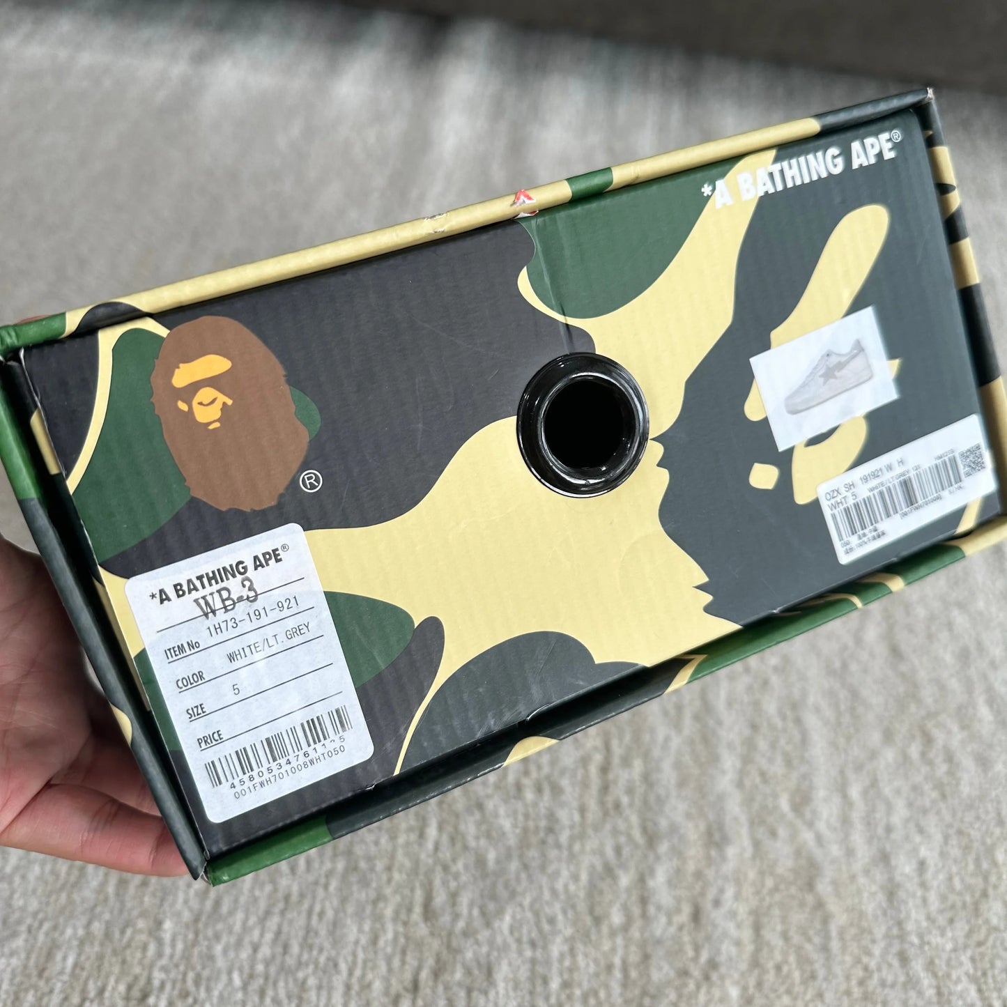 Bape white/grey sneakers U.S.5