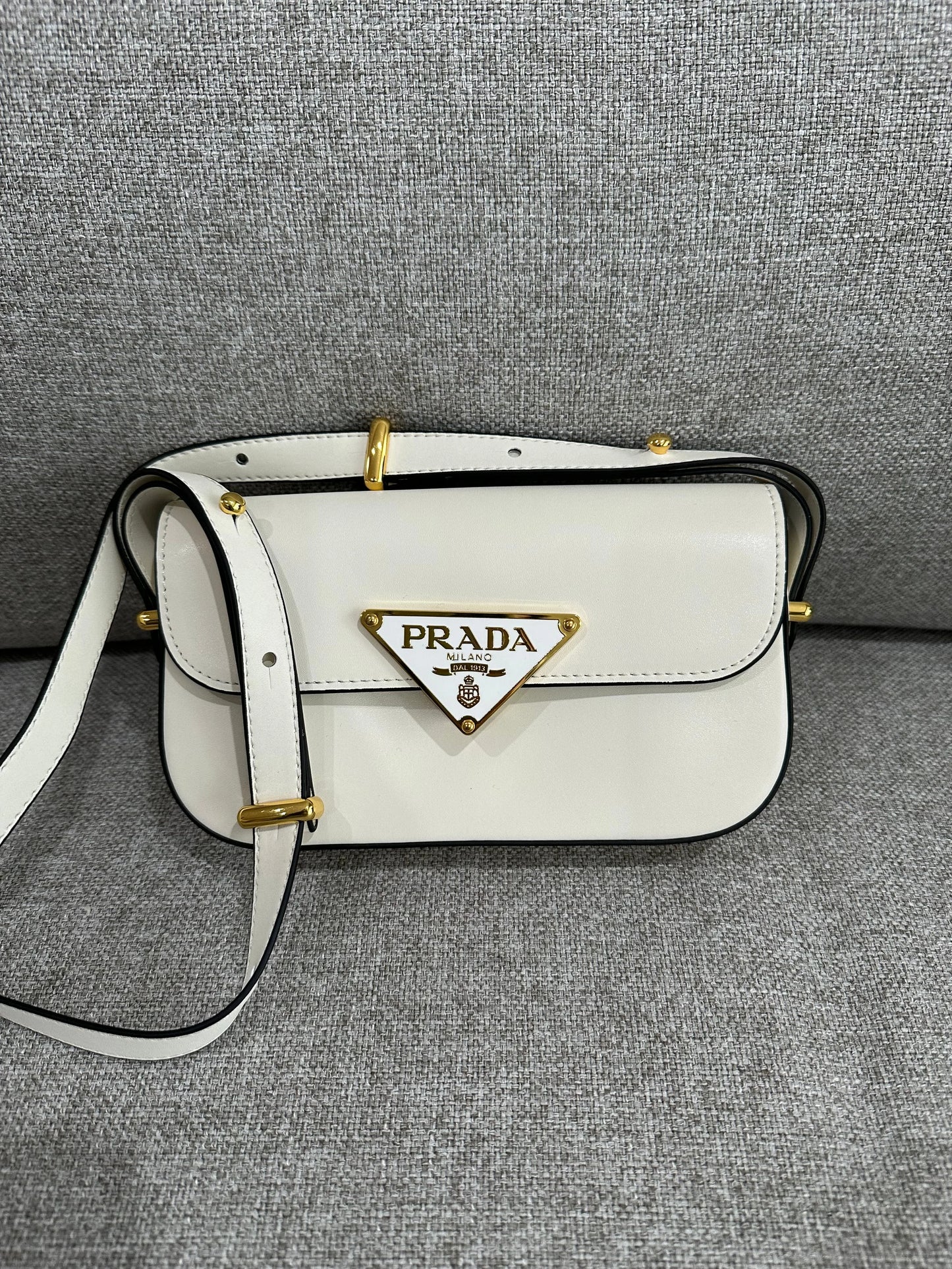 Prada white crossbody