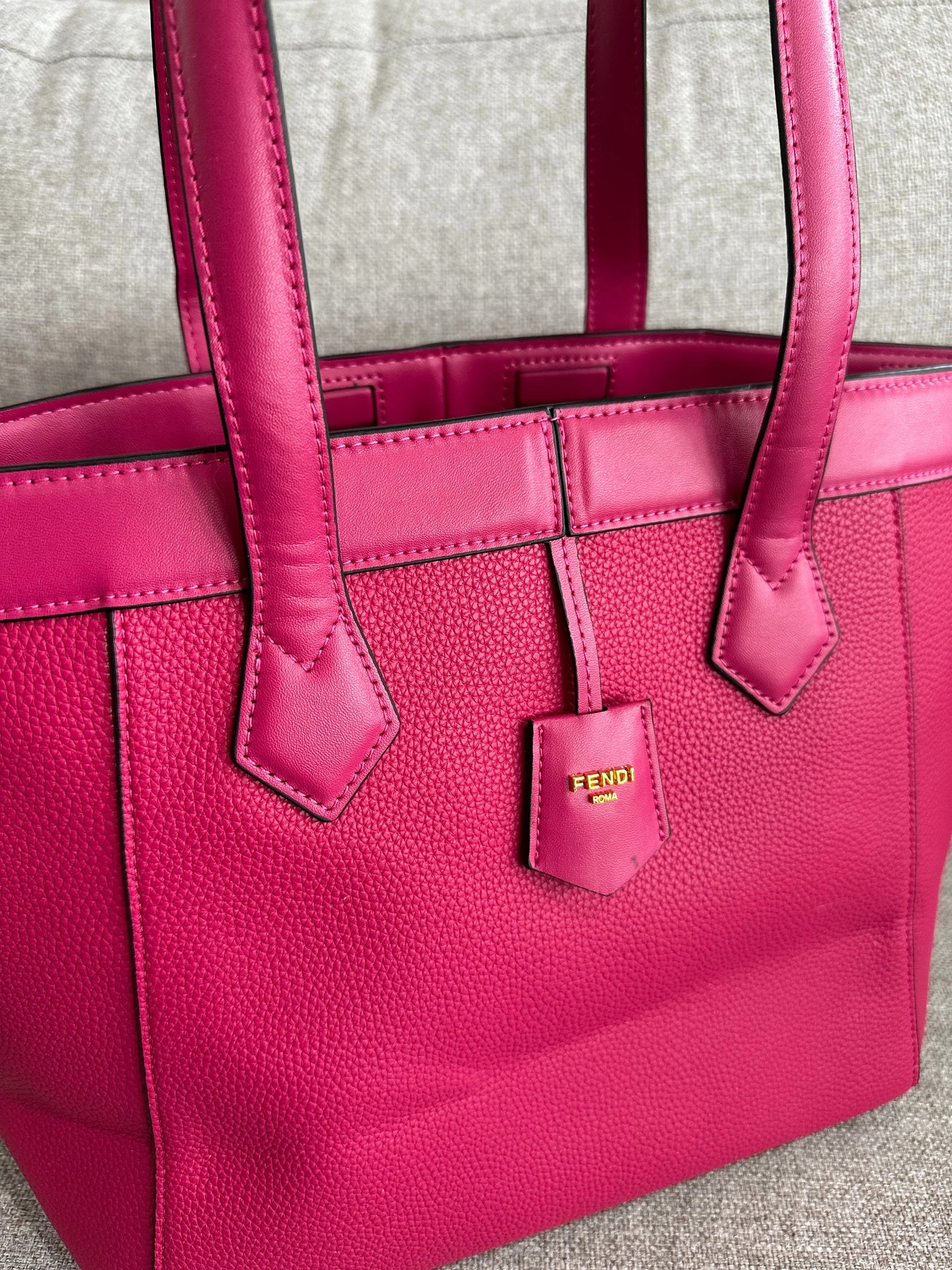 Fendi hot pink tote